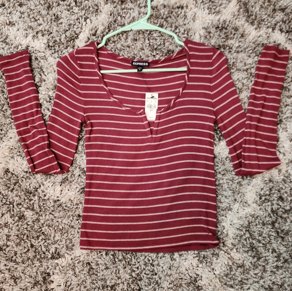 Long Sleeve Striped Express Shirt